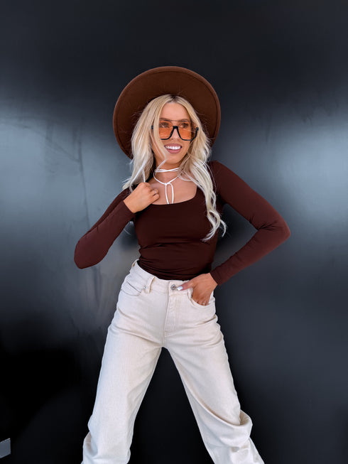PUSH-UP top "OPULENCE VD73" - CHOCO